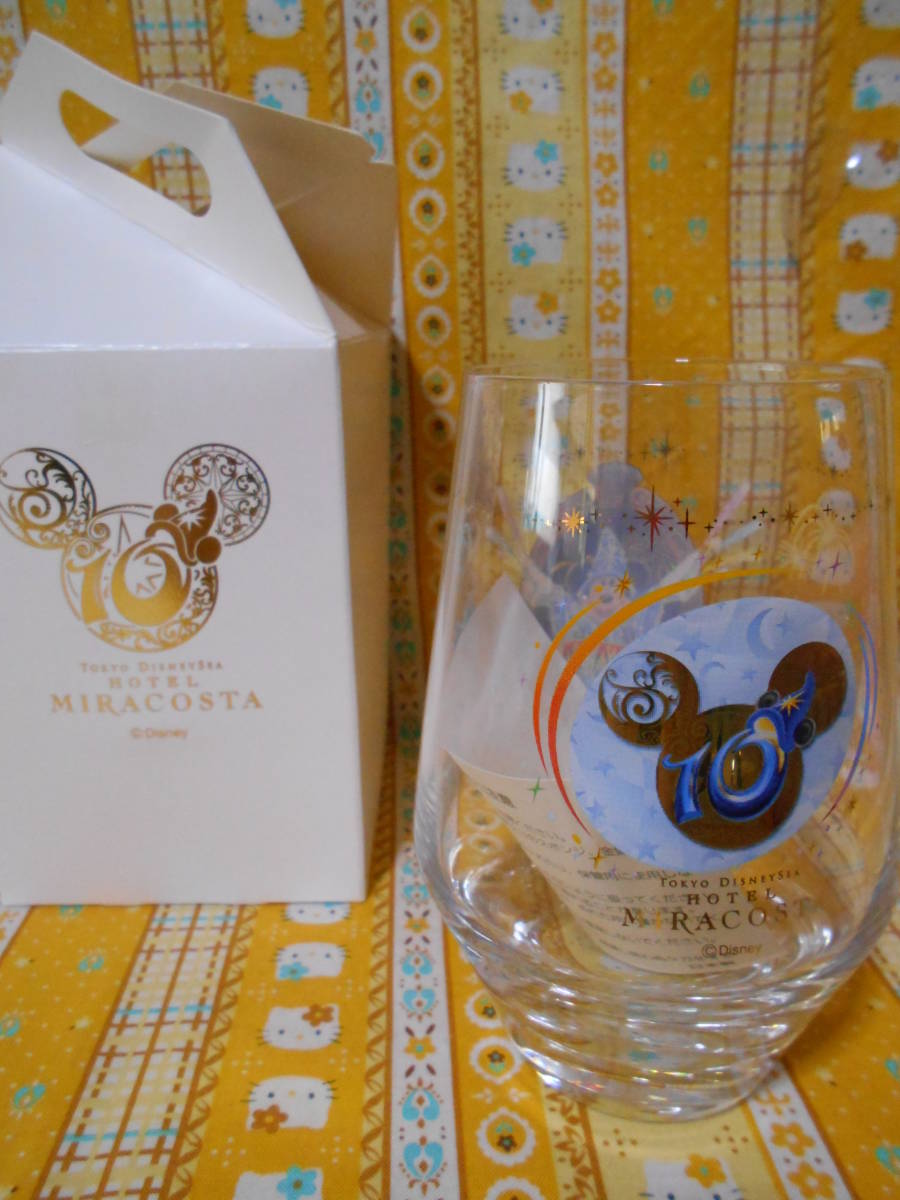 ♪ディズニー新品箱入りホテルミラコスタ10thFANTASMICファンタズミックグラス２個セットミッキーマウス_画像3