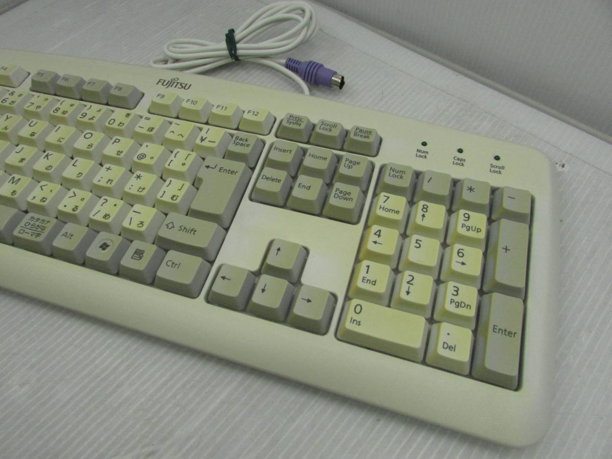 [YKB0269]* Fujitsu KB-0325/CP484940-01 PS/2 connection Japanese keyboard operation verification settled * used 