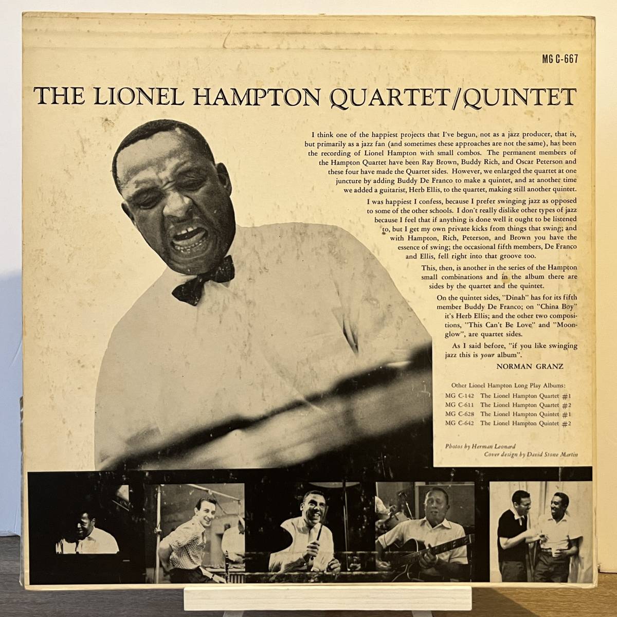 The Lionel Hampton Quintet ◇ Norman Granz ◇ CLEF 米 深溝_画像2