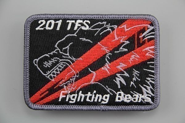 航空自衛隊 201飛行隊 ファイティングベアーズ 肩 クマ 熊 パッチ ワッペン V061 ▽