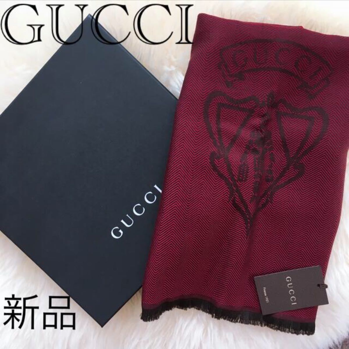 GUCCI マフラー ストール メンズファッション 財布、帽子
