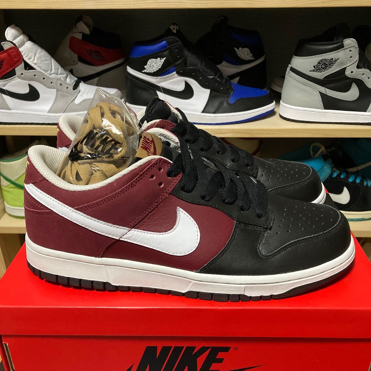 極レア NIKE DUNK LOW CL '08 ナイキ ダンク ロー 27.5cm レッド ブラック バーガンディ 海外限定