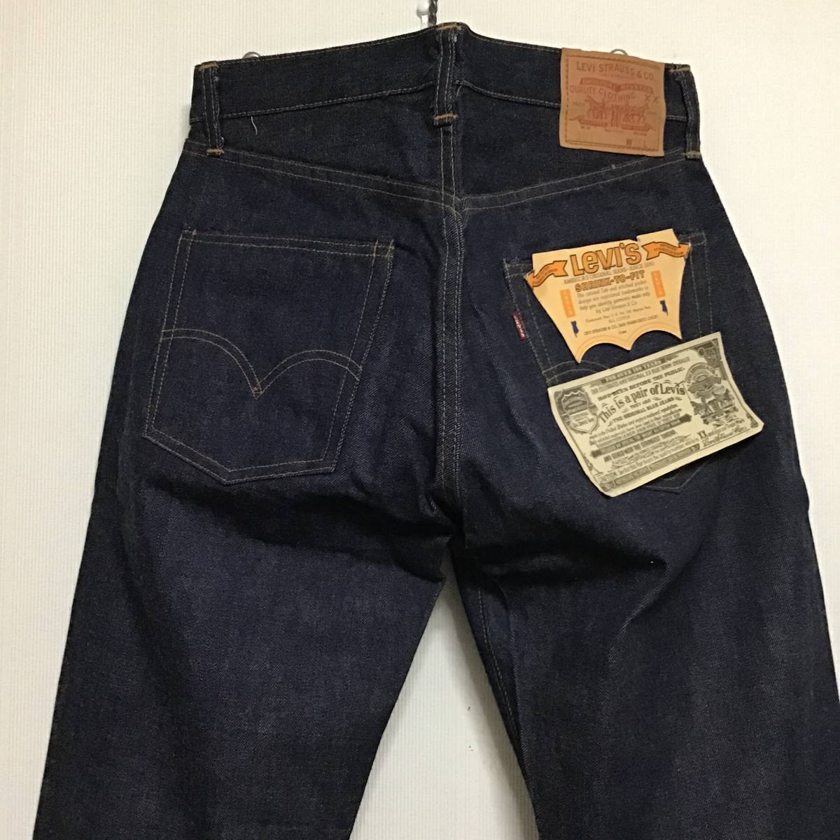 NOS Vintage LEVI*S dead stock original 1960*s 501 A-Type type mono W33 L31 8 stamp BIG-E yellow stitch 501XX