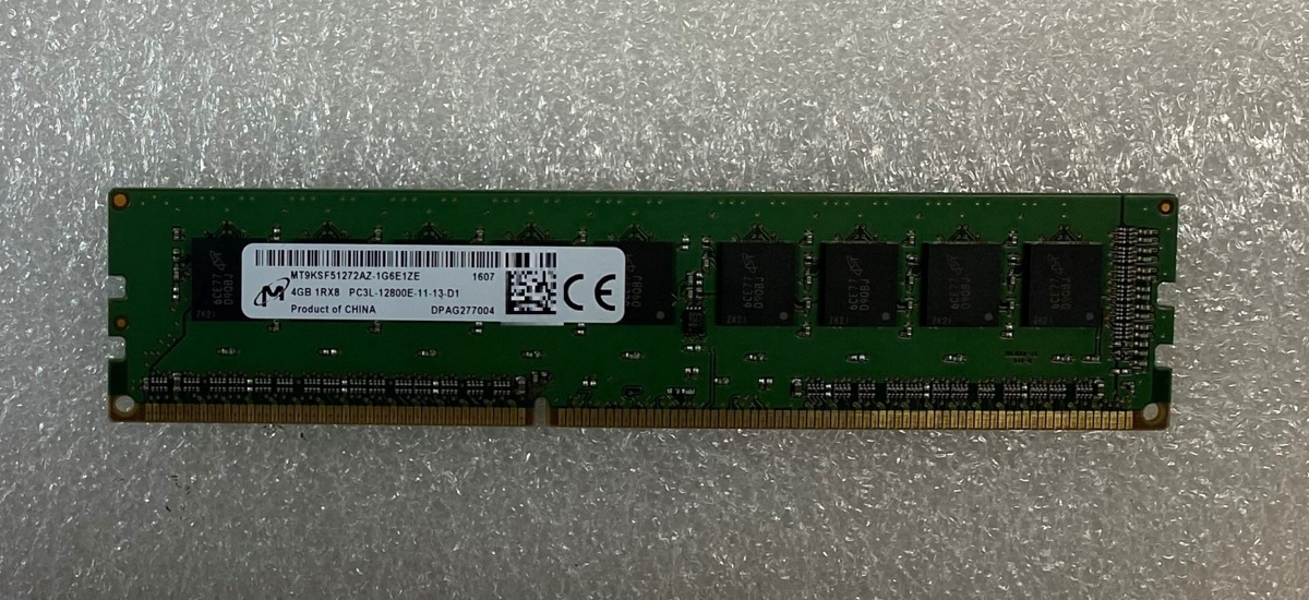 メモリ 【MICRON】4GB 1Rx8 PC3L-12800E