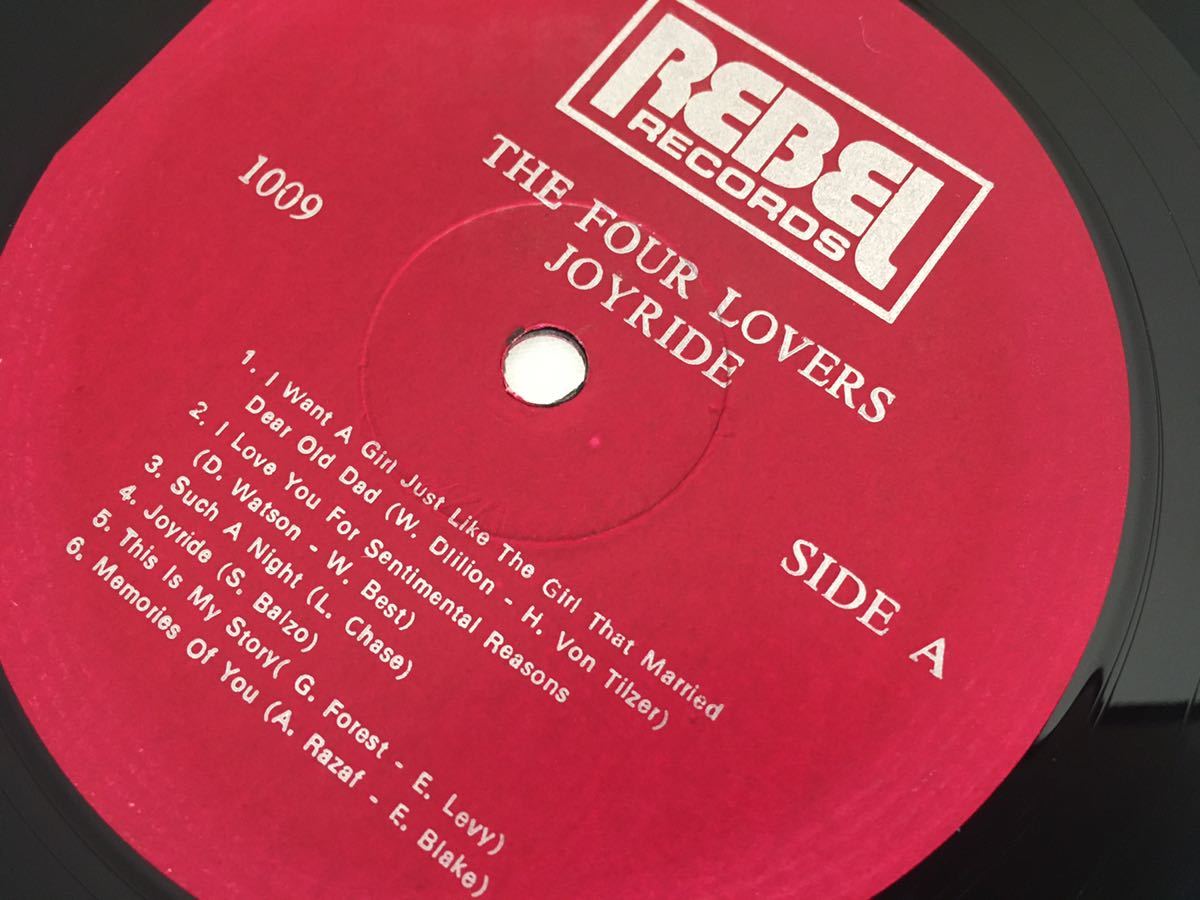 【Frankie Valli】The Four Lovers / JOYRIDE LP REBEL RECORDS 1009 Four Seasons前身バンド1956年1stアルバム,USリイシュー盤の画像4