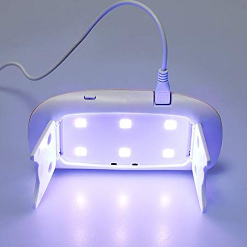 送料無料★Sunmini ネイルライト UV LEDライト LEDネイルドライヤージェルネイル 6w ミニ USB給電 薄型 硬化 レジン 折りたたみ式 ホワイト_画像3