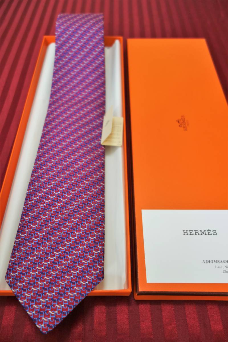 新品タグ付き エルメス Hermes ネクタイ-