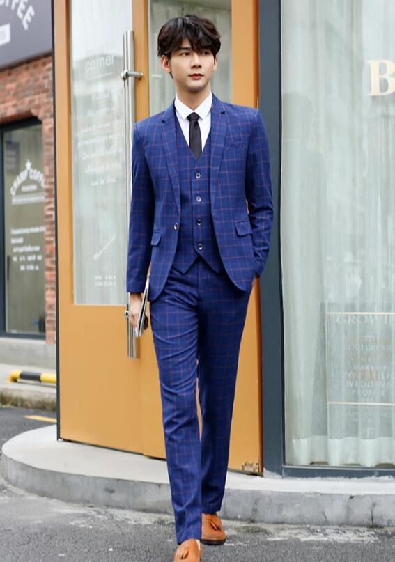 激安商品 メンズスーツ スリム 結婚式 スーツ チェック オシャレ 大きいサイズ ビジネススーツ スタイリッシュスーツ ビジネス 長袖 韓国風 