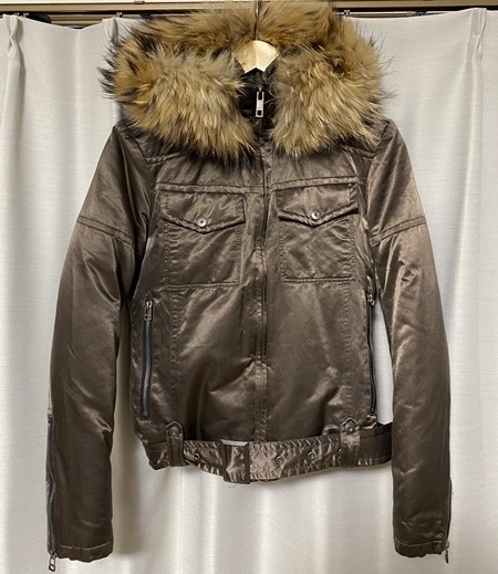 美品☆【5351 POUR LES HOMMES】リアルファー フーデットダウン