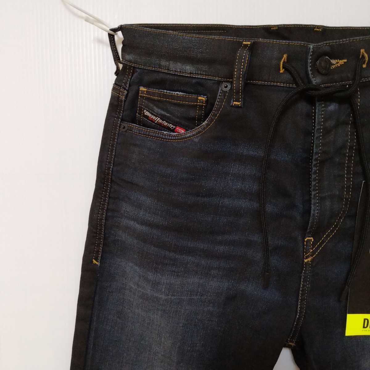 新品 DIESEL ジョグジーンズ D-VIDER テーパードデニム 黒 W30 fkip