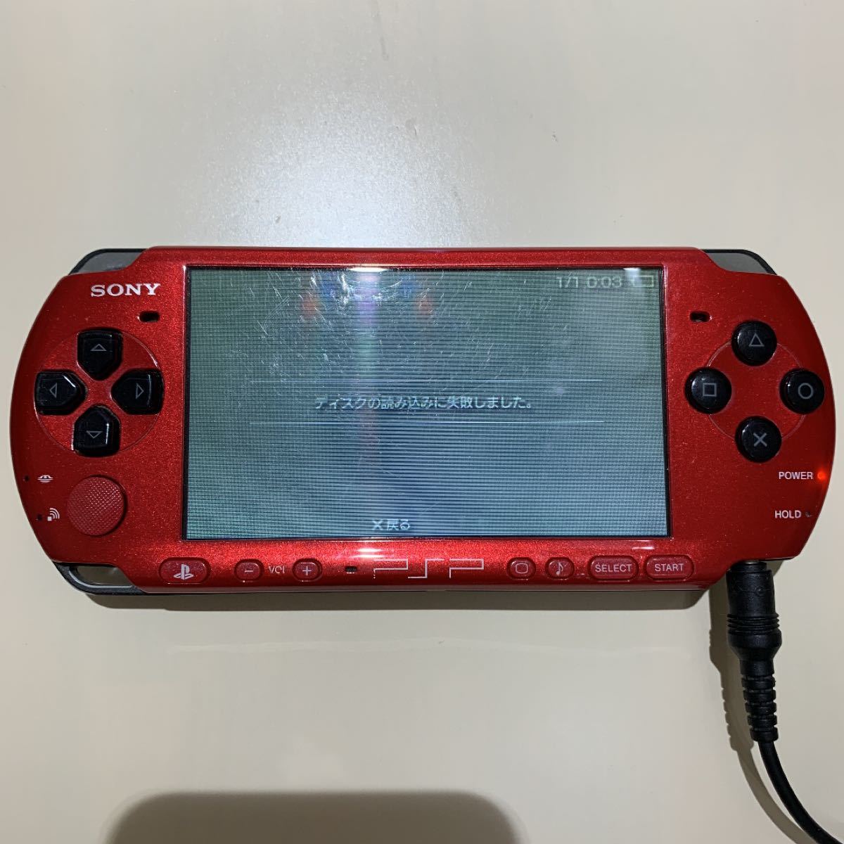 【ジャンク】PSP 3000 レッド 本体のみ 部品取り 修理用 
