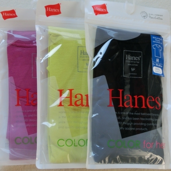 【M】Hanes　ヘインズラウンドネックTシャツ３枚 HW1-102　p1416tあ_画像1