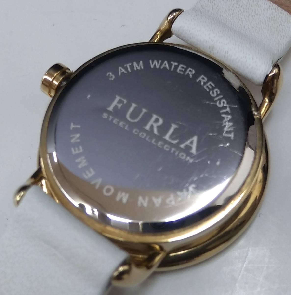 FURLA フルラ 腕時計 電池式 クォーツ ホワイト 白 ゴールド 文字盤ブラウン レザー 女性用 レディース ファッションウォッチ 店舗受取可_画像7