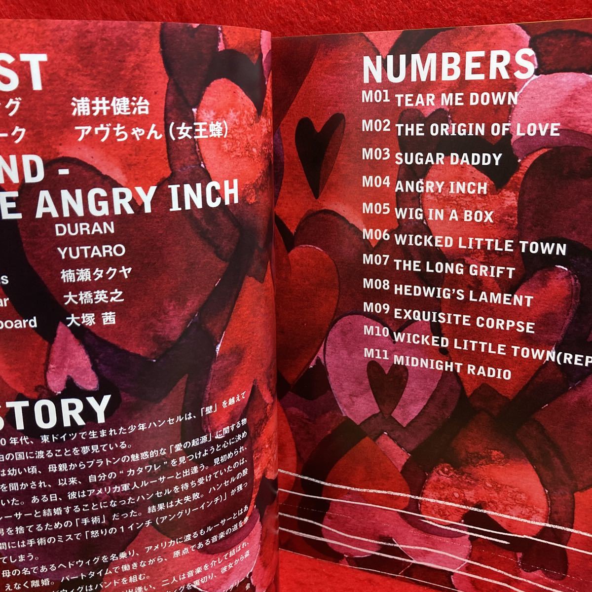 ▼HEDWIG AND THE ANGRY INCH 2019 MUSICALミュージカル パンフレット 浦井健治 女王蜂 アヴちゃん DURAN YUTARO 楠瀬タクヤ チラシ1枚付き_画像3