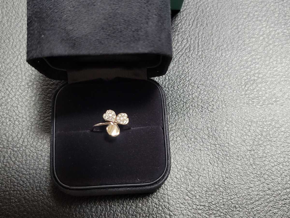  Tiffany paper flower diamond flower ring 14.5 number Pt made 340,000 jpy degree { translation have shop front cleaning settled 