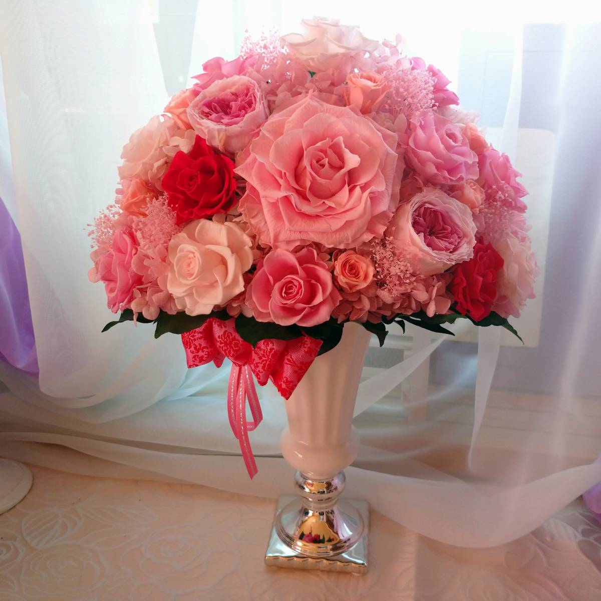 *Rose House* preserved flower!...sui-to pink Madeleine pink in present .!