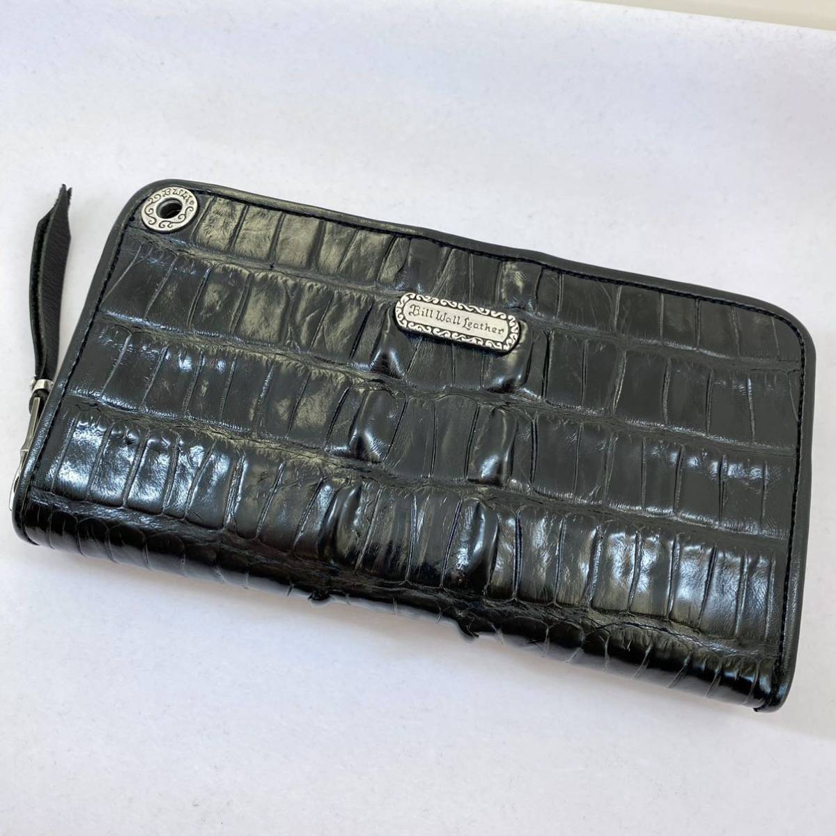 超美品】BWLビルウォールレザーアリゲーターテールウォレット 超美品】BWLビルウォールレザーアリゲーターテールウォレット
