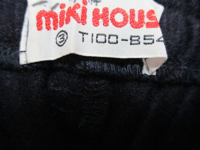 Ω Miki House Ω* pretty wool pants made in Japan * 100. navy blue 11218
