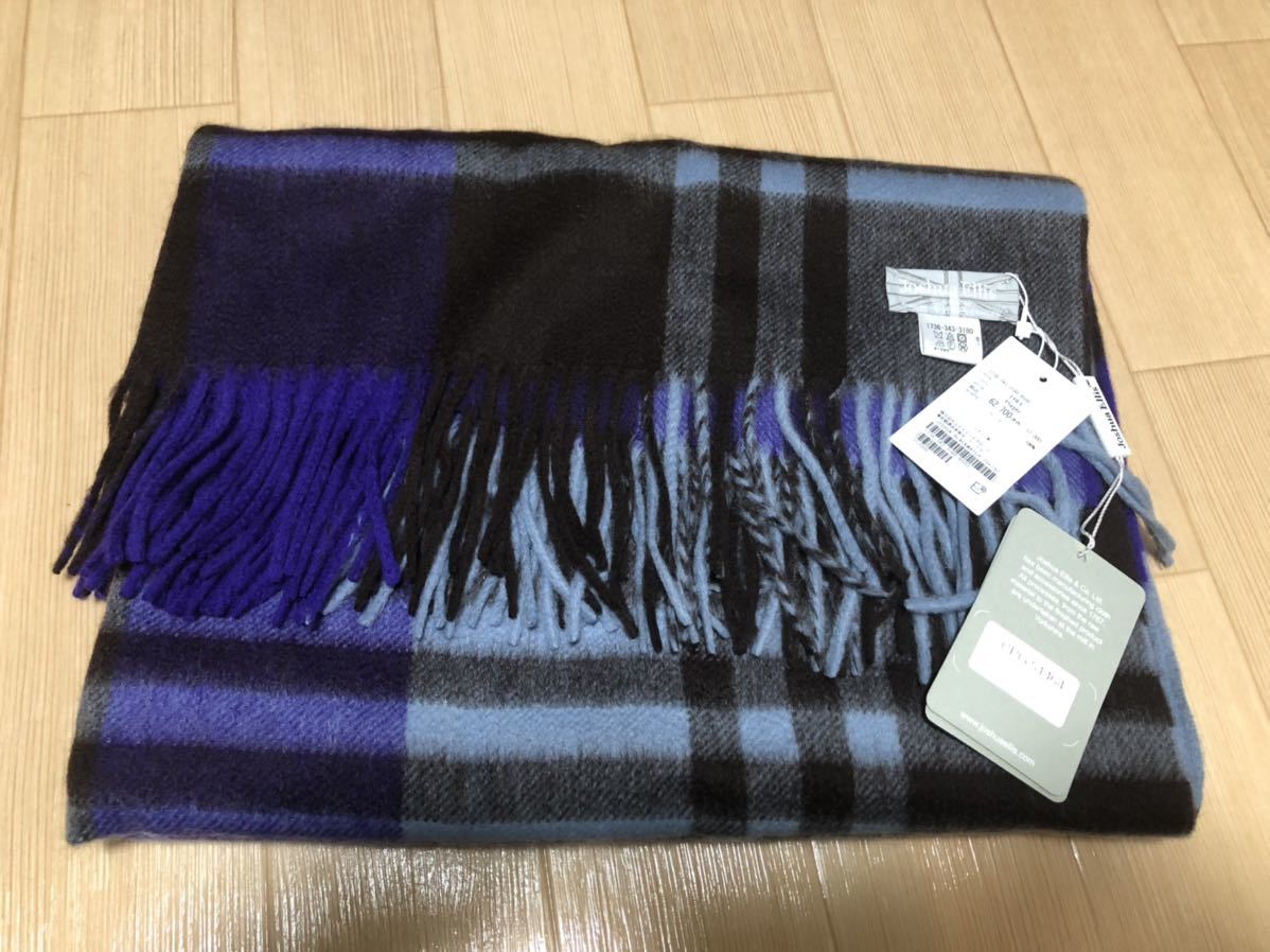 新品 UNITED ARROWS 別注 Joshua Ellis ジョシュア エリス カシミア 大判 ストール ユナイテッドアローズ BLACKWATCH ブラックウォッチ