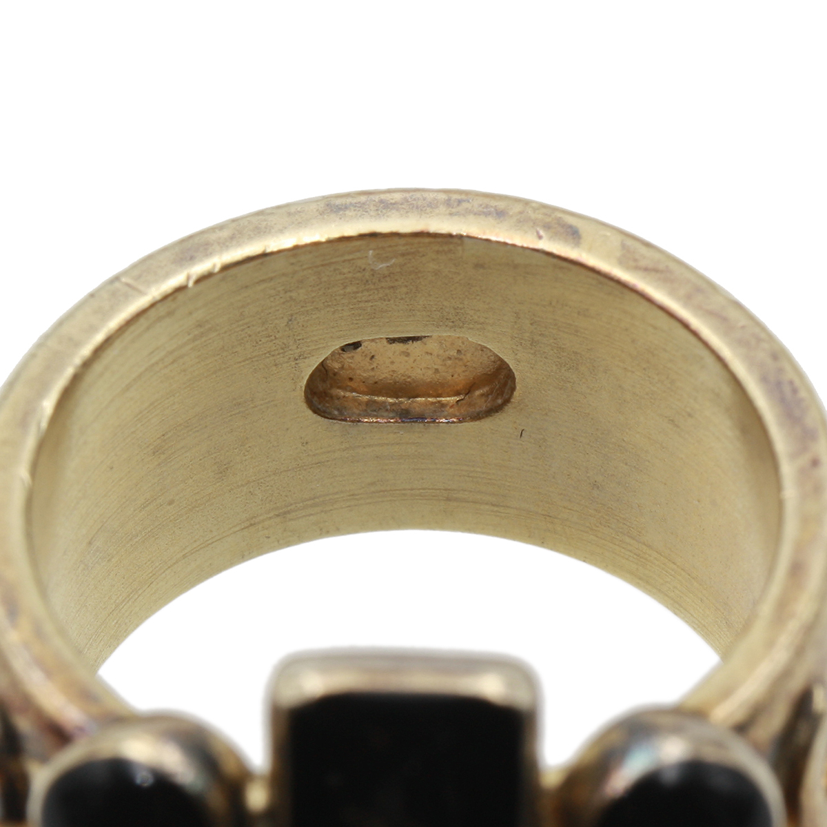 R1972 シャネル 13号 ココマーク ブラックエナメルCCロゴ リング 指輪