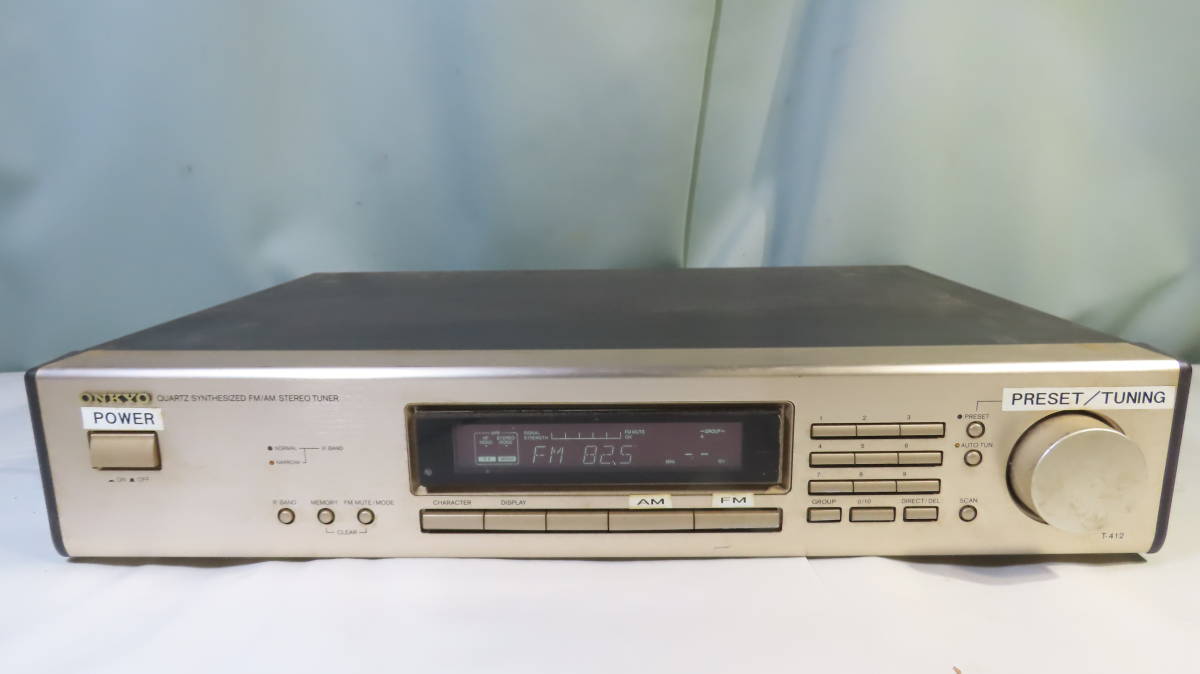 Yahoo!オークション - AM/FMチューナー ONKYO 【T-412】 Yahoo!オークション - AM/FMチューナー ONKYO 【T-412】