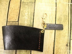 [ Himeji leather ] hand made coffee sleeve leather original leather saddle leather 