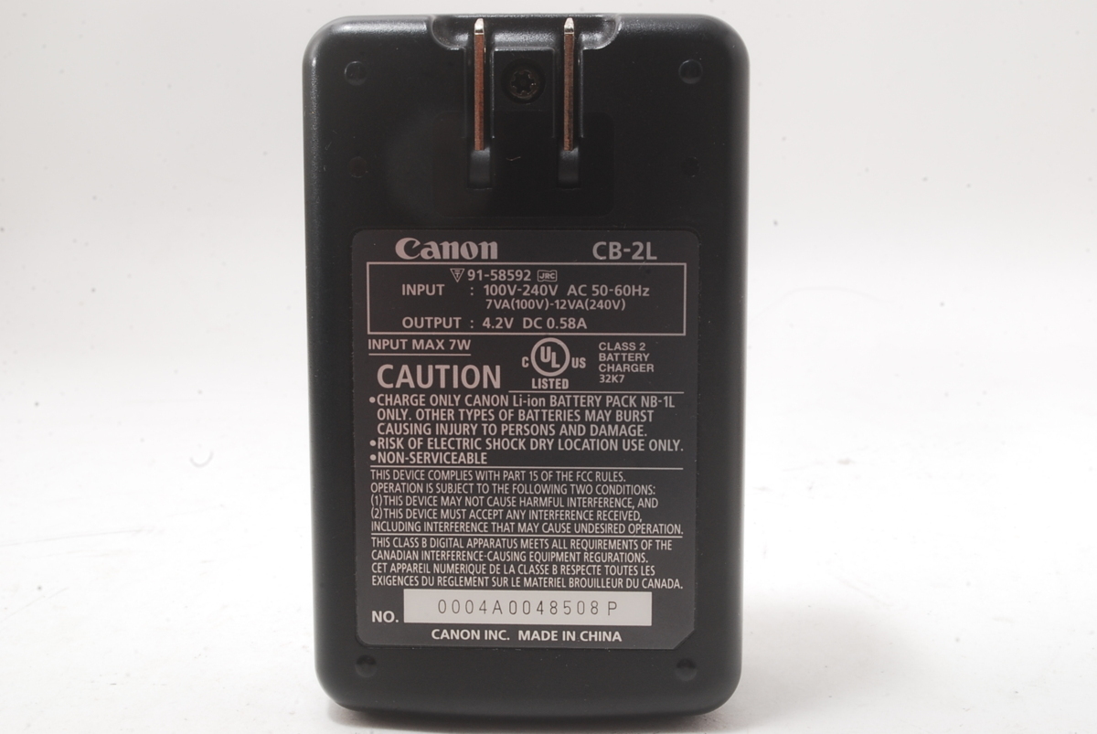 【激レア】キヤノン Canon バッテリーチャージャー 充電器 CB-2L + リチウムイオン 充電池 バッテリーパック NB-1LH ECA 純正_画像3