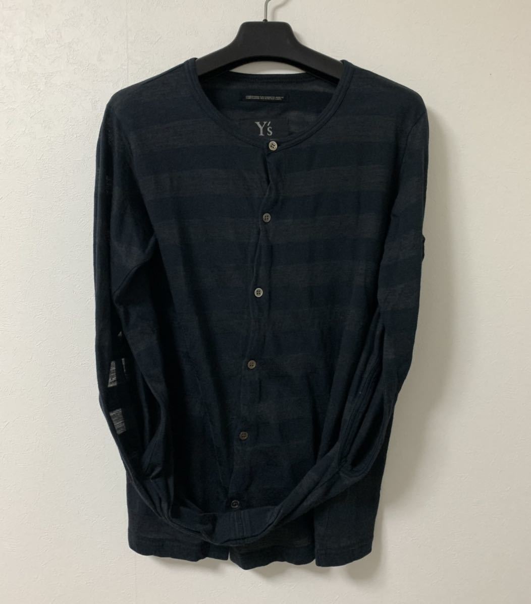 Y's yohji yamamoto ワイズ ヨウジヤマモト 袖変形デザイン ボーダー柄