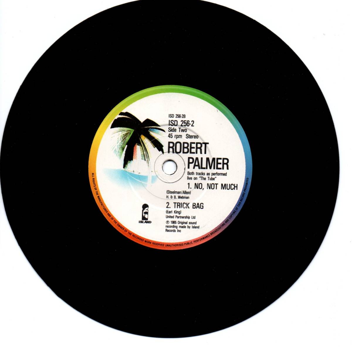 Robert Palmer 「Riptide/ Back In My Arms/ Johnny And Mary/ No, Not Much/ Trcik Bag」英国盤2枚組EPレコード_画像5