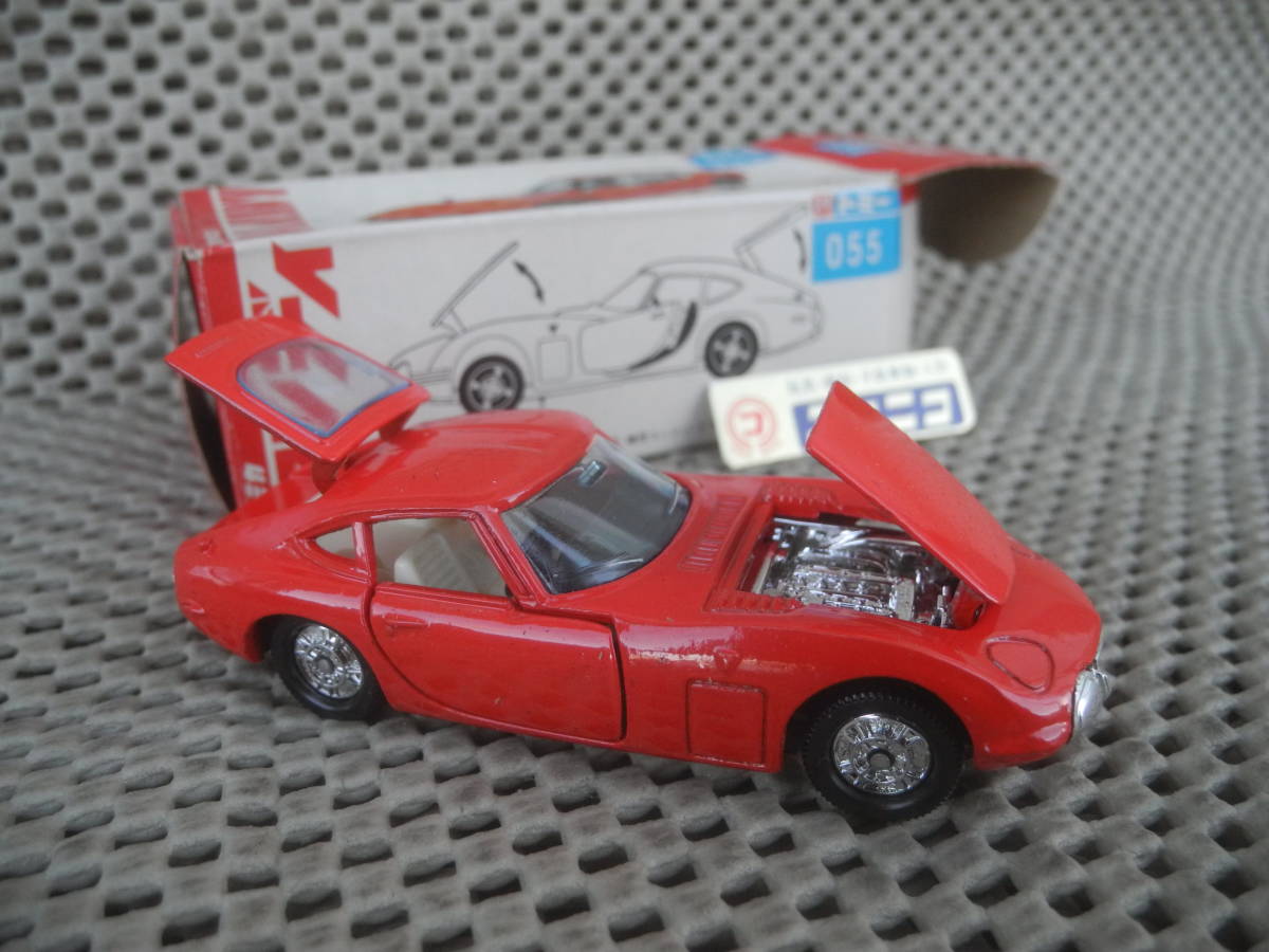 人気ブランドバ40代 ◎1/45トミカ ダンディ◎トヨタ 2000GT赤・シール付き☆トミー製 乗用車
