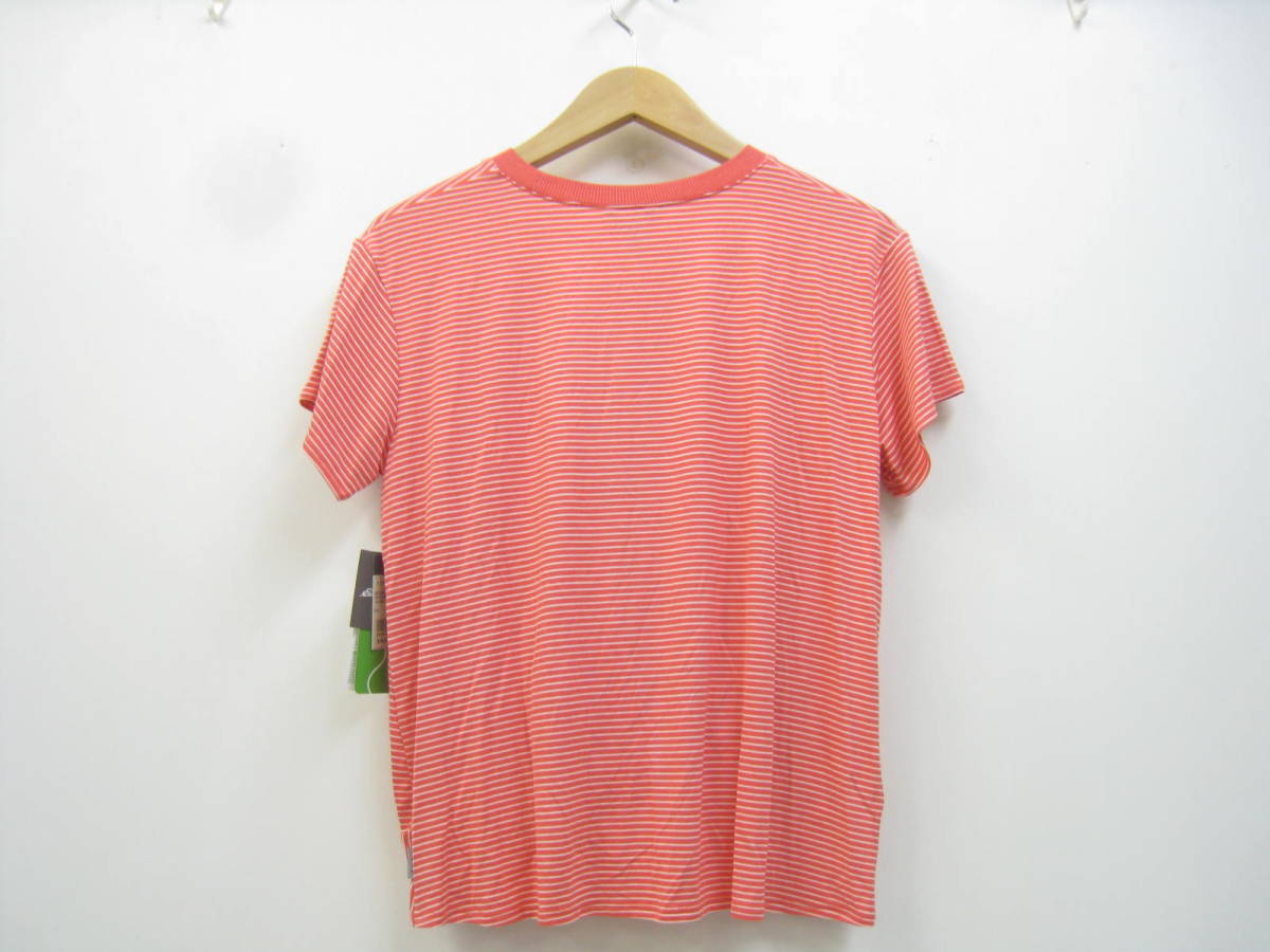 新品 未使用 定価4400円 2020年 Eddie Bauer エディーバウアー 400019 ボーダー クロス 半袖 Tシャツ カットソー レッド 赤 サイズPXS 