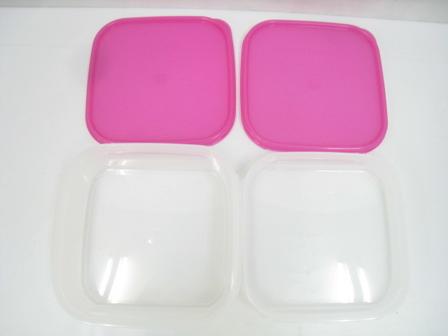 激安の 未使用 Tupperware タッパーウェア スクエア 2個セット