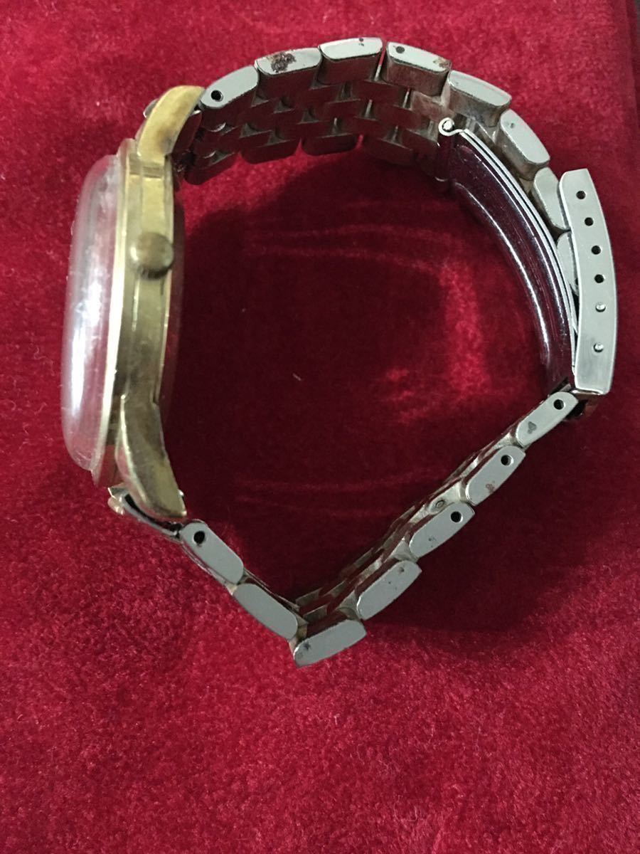 スイーツ柄 ブルー 美品☆動作☆CITIZENSuper Jet Autodate☆14KGold