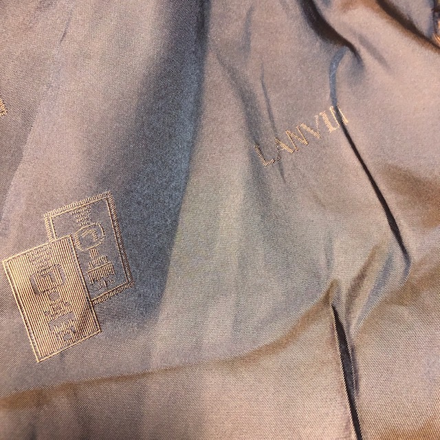 80s~ LANVIN PARIS カシミア40% ツイード ノーフォークジャケット 46