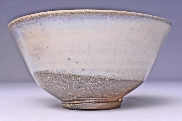 中里太亀 ☆ 斑唐津 茶碗 ☆ 共箱 共布 個展DM( 同手掲載 ) ☆ 父