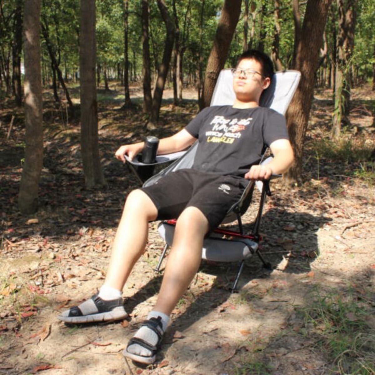 アウトドアチェア キャンプ椅子【耐荷重150kg】【アームレスト付き】