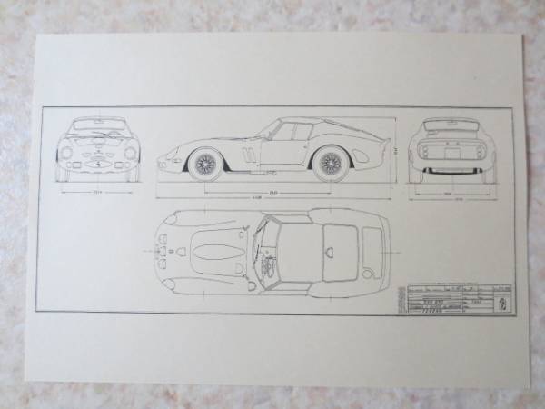  rare goods! Ferrari -250GTO design drawing *FERRARI* corn z* Testarossa * California *F40F50entsio*430*512TR