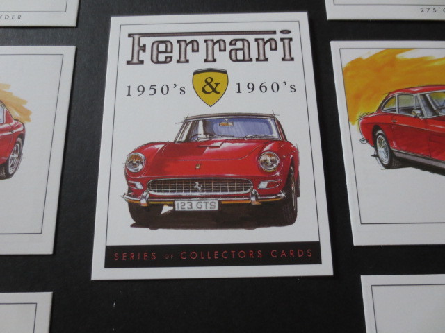  Britain made automobile card set * Ferrari - collection *FERRARI* Italy car *F40*F50*250GTO*512BB*365GTC*330GT* supercar 