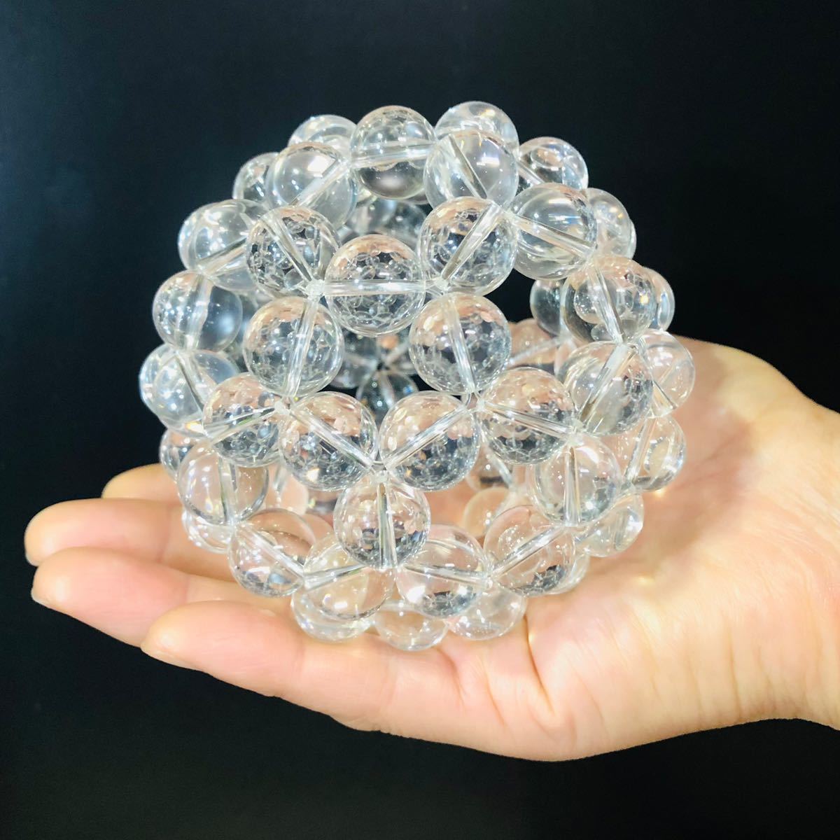 水晶 フラーレンボール 水晶玉 14ミリ5A 究極の図形 フラーレン 