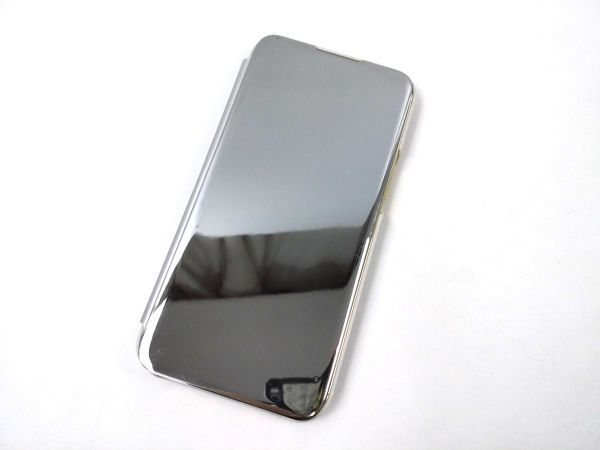 iPhone 12 Pro Max用 鏡面 手帳型ミラーフリップケース シルバー カバー お取り寄せ 【日本限定モデル】 半透明
