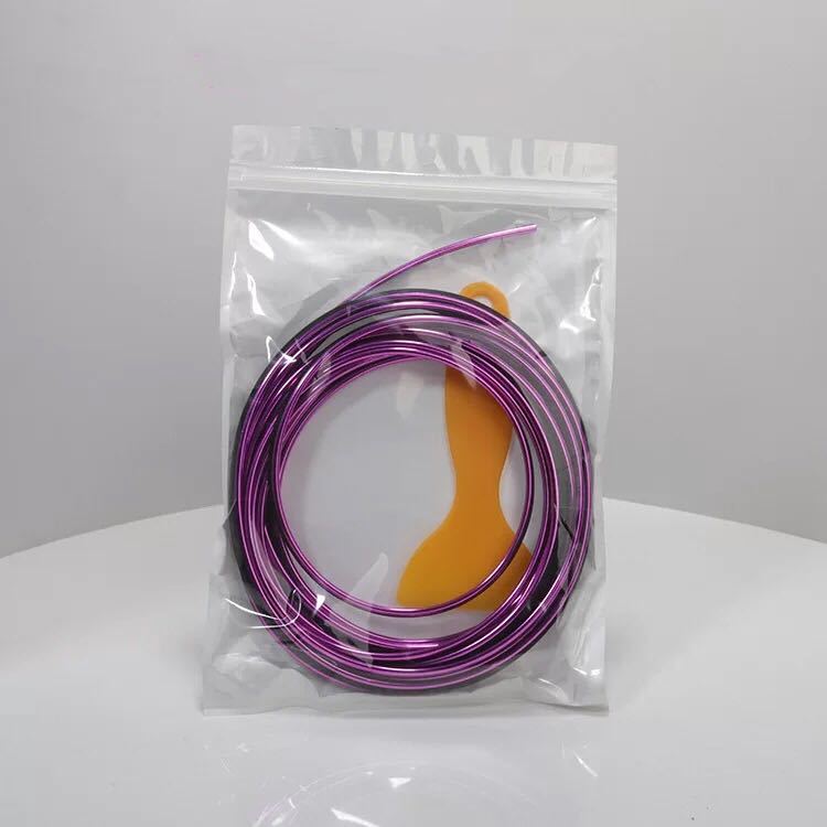  new goods interior molding 5m in car all-purpose crevice electric outlet interior dress up purple purple 