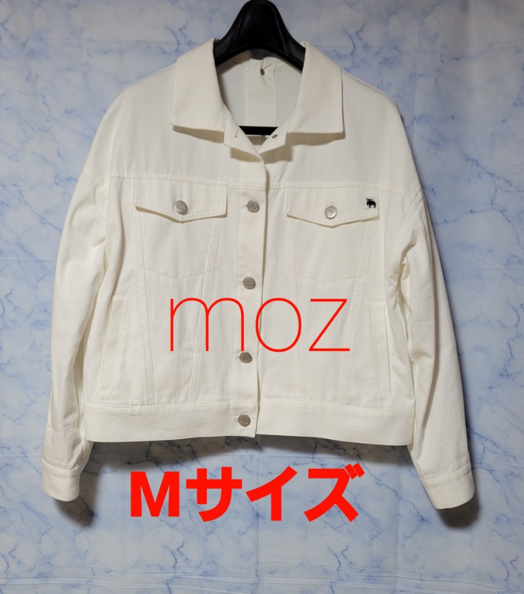 moz】【モズ】Mサイズ デニムジャケット ホワイトデニム ジャケット