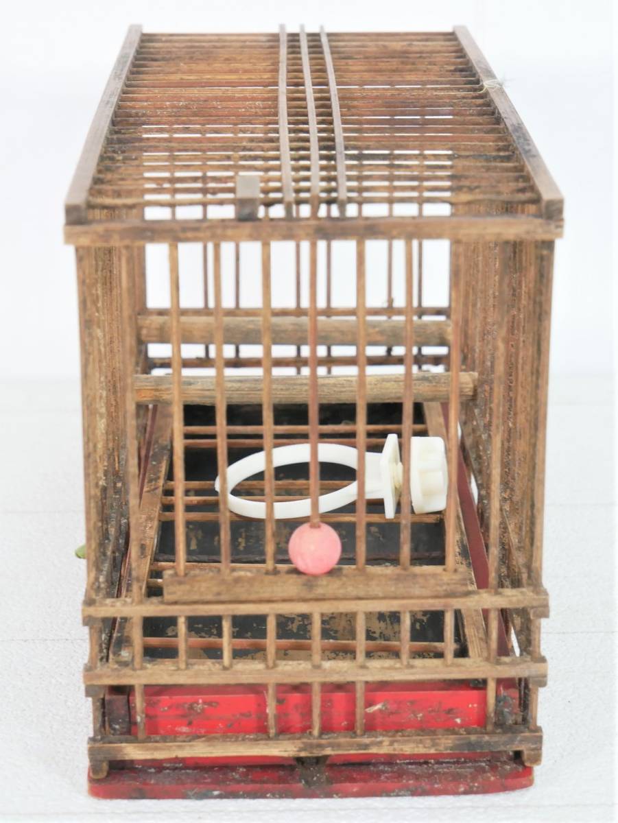 # бамбук производства * клетка для птиц / птица .*mejiro[ ширина 26cm× глубина 12cm× высота 16cm]#