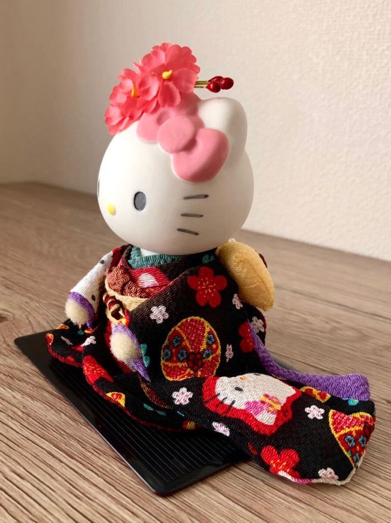 ヤフオク! - ☆ハローキティ☆日本人形 陶器 着物 ドール 桜 ちりめん...