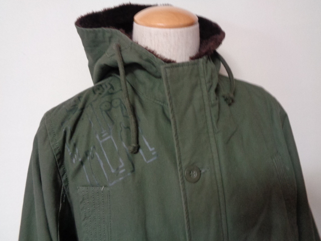 DESIGUALtesigaru Mod's Coat military jacket khaki M size 