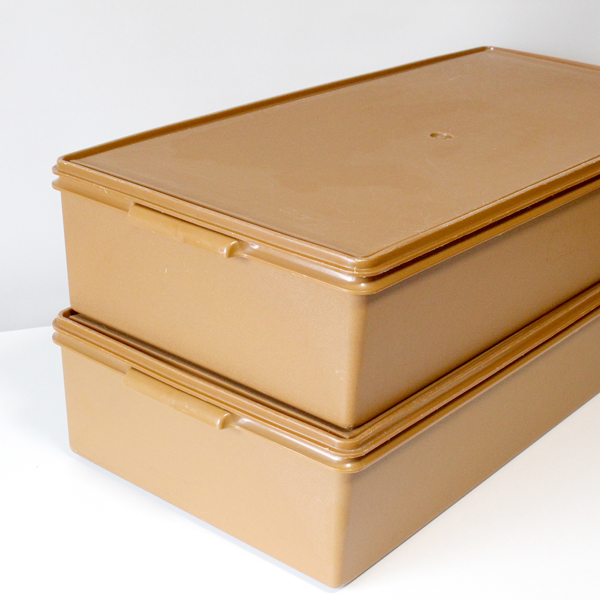 NEW Tupperware タッパーウェア スーパーケース 衣装ケース ブラウン ...