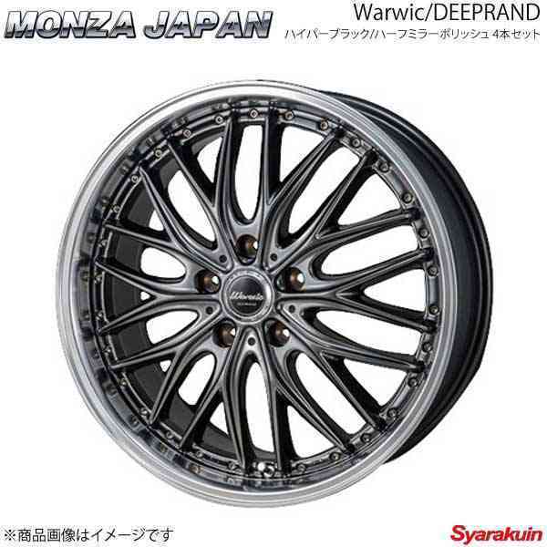 MONZA DEEPRAND ホイール4本 エクストレイル 32系 2019/01～【19×8.0J 5-114.3 INSET45 ハイパーブラック/ミラーカットポリッシュリム】