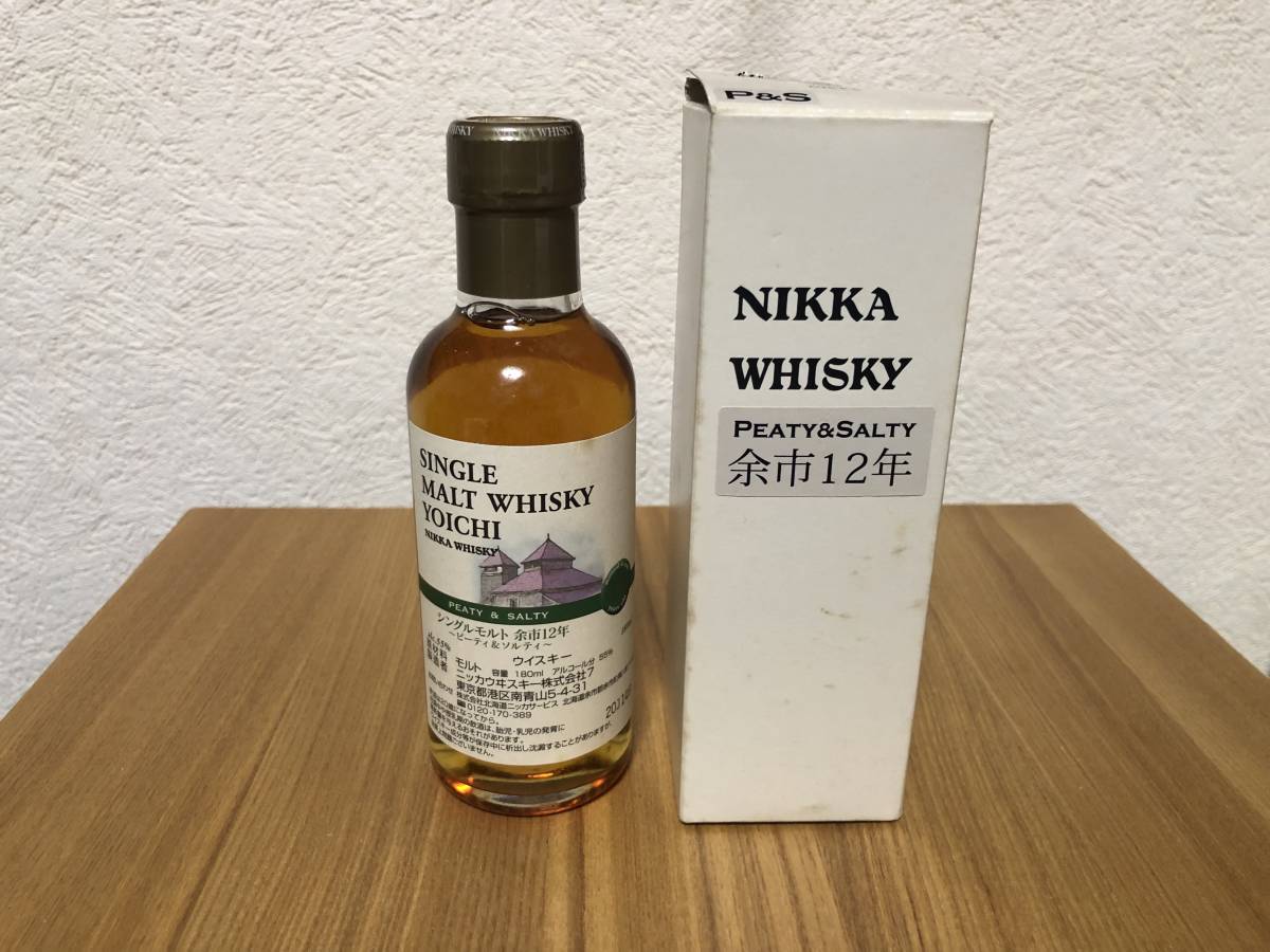 ニッカ ウイスキー シングルモルト余市12年 ピーティ&ソルティ 180ml