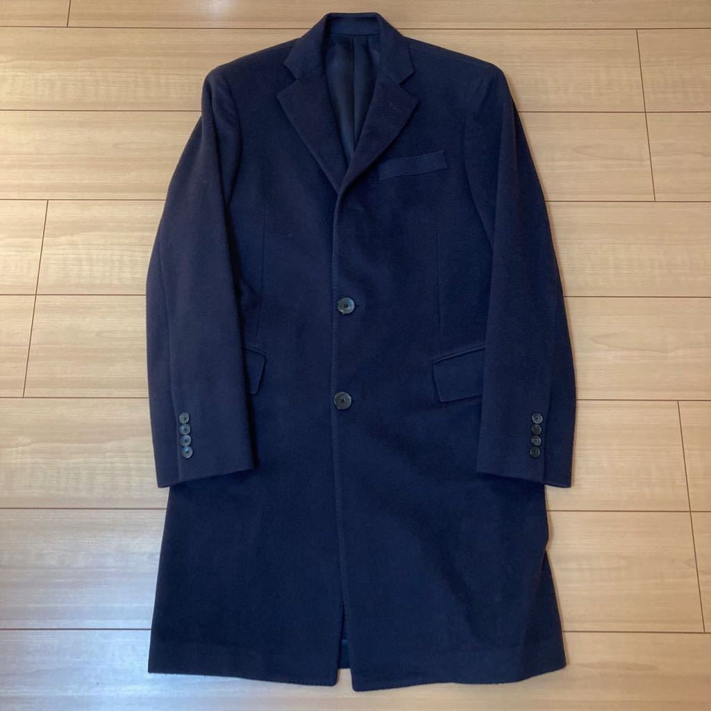 TAPIA LOS ANGELES (タピアロサンゼルス) cashmere Chestercoat MADE IN USA カシミアネイビーチェスターコート アメリカ製　TAGLIATORE_画像1