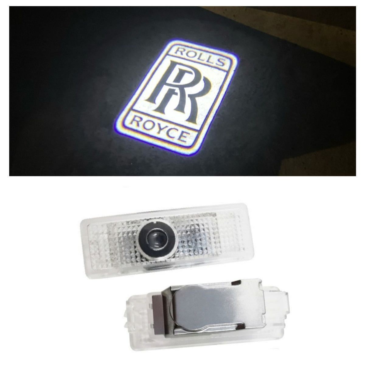 Rolls royce LED HDロゴ プロジェクター ドア カーテシ ランプ 純正交換 ロールス ロイス　ガラス製ロゴ_画像1